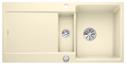 BLANCO IDENTO 6 S-F, Ceramic PuraPlus, jasmine, with drain remote control, reversible, 600 mm min. cabinet size