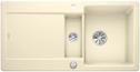 BLANCO IDENTO 6 S, Ceramic PuraPlus, jasmine, with drain remote control, reversible, 600 mm min. cabinet size