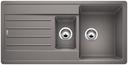 BLANCO LEGRA 6 S, SILGRANIT, alu metallic, w/o drain remote control, reversible, 600 mm min. cabinet size