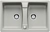 BLANCO LEXA 8, SILGRANIT, pearl grey, with drain remote control, reversible, 800 mm min. cabinet size