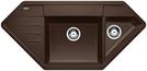 BLANCO LEXA 9 E, SILGRANIT, cafe, ohne Ablauffernbedienung, Becken rechts, 800 mm Untermaß