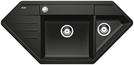 BLANCO LEXA 9 E, SILGRANIT, anthracite, with drain remote control, Bowl right, 800 mm min. cabinet size