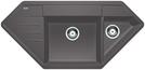 BLANCO LEXA 9 E, SILGRANIT, felsgrau, ohne Ablauffernbedienung, Becken rechts, 800 mm Untermaß
