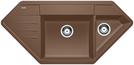 BLANCO LEXA 9 E, SILGRANIT, muskat, ohne Ablauffernbedienung, Becken rechts, 800 mm Untermaß