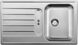 BLANCO LIVIT 45 S, Stainless steel Linen, w/o drain remote control, reversible, 450 mm min. cabinet size