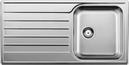 BLANCO LIVIT XL 5 S, Stainless steel Linen, w/o drain remote control, reversible, 500 mm min. cabinet size
