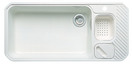 BLANCO LOGO-BOX, SILACRON, white, w/o drain remote control, Bowl left, 900 mm min. cabinet size