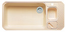 BLANCO LOGO-BOX, SILACRON, beige, w/o drain remote control, Bowl left, 900 mm min. cabinet size