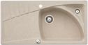 BLANCO LUNA-F, SILGRANIT Clean, sand, with drain remote control, with accessories, Bowl right, 600 mm min. cabinet size