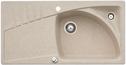 BLANCO LUNA, SILGRANIT Clean, sand, with drain remote control, with accessories, Bowl right, 600 mm min. cabinet size