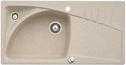 BLANCO LUNA, SILGRANIT Clean, sand, mit Ablauffernbedienung, mit Zubehör, Becken links, 600 mm Untermaß