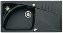 BLANCO LUNA, SILGRANIT Clean, anthrazit, mit Ablauffernbedienung, mit Zubehör, Becken links, 600 mm Untermaß