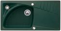 BLANCO LUNA, SILGRANIT Clean, grün, mit Ablauffernbedienung, mit Zubehör, Becken links, 600 mm Untermaß