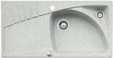 BLANCO LUNA, SILGRANIT Clean, greystone, with drain remote control, with accessories, Bowl right, 600 mm min. cabinet size