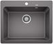 BLANCO NAYA 6-F, SILGRANIT, rock grey, w/o drain remote control, w/o bowl layout, 600 mm min. cabinet size