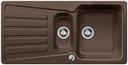 BLANCO NOVA 6 S, SILGRANIT, coffee, with drain remote control, reversible, 600 mm min. cabinet size