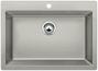 BLANCO PLEON 8, SILGRANIT, pearl grey, w/o drain remote control, w/o bowl layout, 800 mm min. cabinet size