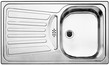 BLANCO PLUS 45 S, Edelstahl Bürstfinish, ohne Ablauffernbedienung, reversibel, 450 mm Untermaß