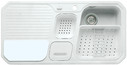 BLANCO PRIMO-BOX, SILACRON, white, with drain remote control, with plastic colander, Bowl right, 600 mm min. cabinet size