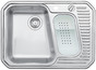 BLANCO PRIMO mini, Stainless steel satin polish, with drain remote control, with plastic colander, Bowl left, 600 mm min. cabinet size