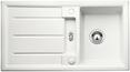 BLANCO PRION 5 S, Ceramic PuraPlus, white matt, with drain remote control, reversible, 500 mm min. cabinet size