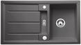 BLANCO PRION 5 S, Ceramic PuraPlus, basalt, with drain remote control, reversible, 500 mm min. cabinet size