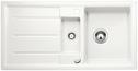 BLANCO PRION 6 S, Ceramic PuraPlus, crystal white glossy, with drain remote control, reversible, 600 mm min. cabinet size