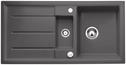 BLANCO PRION 6 S, Ceramic PuraPlus, basalt, with drain remote control, reversible, 600 mm min. cabinet size