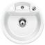 BLANCO RONDO Pro, SILGRANIT until 10-2014, white, with drain remote control, w/o bowl layout, 450 mm min. cabinet size