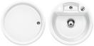 BLANCO RONDO Pro Set, SILGRANIT until 10-2014, white, with drain remote control, w/o bowl layout, 600 mm min. cabinet size