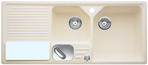 BLANCO STONE, SILGRANIT Clean, jasmin, mit Ablauffernbedienung, mit Zubehör, Becken rechts, 800 mm Untermaß