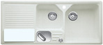 BLANCO STONE, SILGRANIT Clean, polar, mit Ablauffernbedienung, mit Zubehör, Becken rechts, 800 mm Untermaß