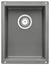 BLANCO SUBLINE 320-U, SILGRANIT bis 10-2008, alumetallic, mit Ablauffernbedienung, keine Beckenlage, 400 mm Untermaß