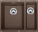 BLANCO SUBLINE 340/160-U, SILGRANIT, coffee, with drain remote control, Bowl left, 600 mm min. cabinet size