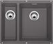 BLANCO SUBLINE 340/160-U, SILGRANIT, rock grey, w/o drain remote control, Bowl right, 600 mm min. cabinet size