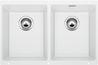BLANCO SUBLINE 350/350-U, SILGRANIT, weiß, mit Ablauffernbedienung, keine Beckenlage, 800 mm Untermaß