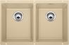 BLANCO SUBLINE 350/350-U, SILGRANIT, champagner, mit Ablauffernbedienung, keine Beckenlage, 800 mm Untermaß