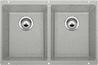BLANCO SUBLINE 350/350-U, SILGRANIT, steingrau, mit Ablauffernbedienung, keine Beckenlage, 800 mm Untermaß