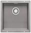 BLANCO SUBLINE 400-U, SILGRANIT, alu metallic, with drain remote control, w/o bowl layout, 500 mm min. cabinet size