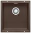 BLANCO SUBLINE 400-U, SILGRANIT, coffee, with drain remote control, w/o bowl layout, 500 mm min. cabinet size