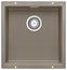 BLANCO SUBLINE 400-U, SILGRANIT, tartufo, with drain remote control, w/o bowl layout, 500 mm min. cabinet size