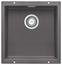 BLANCO SUBLINE 400-U, SILGRANIT, rock grey, with drain remote control, w/o bowl layout, 500 mm min. cabinet size