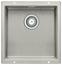 BLANCO SUBLINE 400-U, SILGRANIT, pearl grey, with drain remote control, w/o bowl layout, 500 mm min. cabinet size