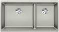 BLANCO SUBLINE 480/320-U, SILGRANIT, pearl grey, w/o drain remote control, Bowl left, 900 mm min. cabinet size