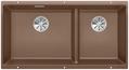 BLANCO SUBLINE 480/320-U, SILGRANIT, nutmeg, w/o drain remote control, Bowl left, 900 mm min. cabinet size