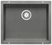 BLANCO SUBLINE 500-U, SILGRANIT bis 10-2008, alumetallic, mit Ablauffernbedienung, keine Beckenlage, 600 mm Untermaß