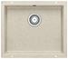 BLANCO SUBLINE 500-U, SILGRANIT bis 10-2008, sand, mit Ablauffernbedienung, keine Beckenlage, 600 mm Untermaß