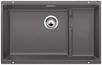 BLANCO SUBLINE 700-U Level, SILGRANIT, rock grey, w/o drain remote control, with accessories, w/o bowl layout, 800 mm min. cabinet size