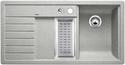 BLANCO TRISONA 6 S, SILGRANIT, steingrau, mit Ablauffernbedienung, mit Zubehör, Becken links, 600 mm Untermaß