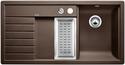 BLANCO TRISONA 6 S, SILGRANIT, cafe, mit Ablauffernbedienung, mit Zubehör, Becken links, 600 mm Untermaß